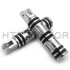 Chrome Edge Cut Footpegs for Harley FXBB FXBR FXBRS FXLR (2018–2023)