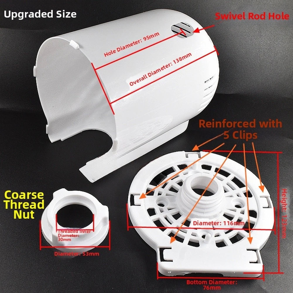 Fan Motor Rear Cover for Floor Table Fans (PP Material)