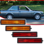 Amber Front and Red Rear Side Markers for BMW E30 E34 E32