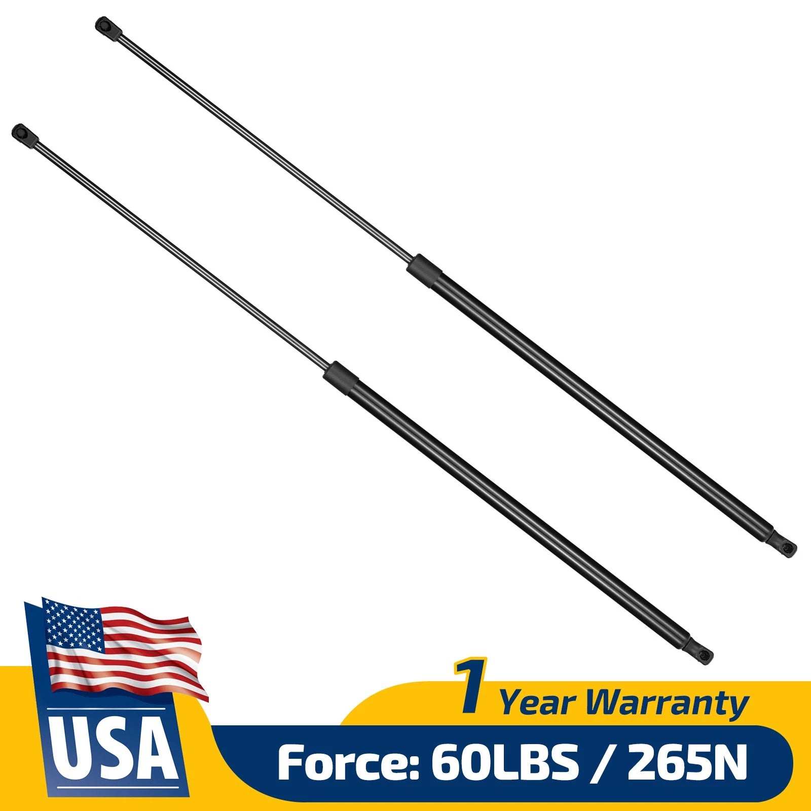 2X ML2460 Gas Spring 36 Inch 60Lb Lift Support Shock Strut for Truck Bed