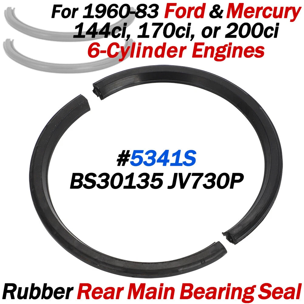 Rubber Rear Main Bearing Seal for Ford Mercury 144 170 200 (1960–1983)