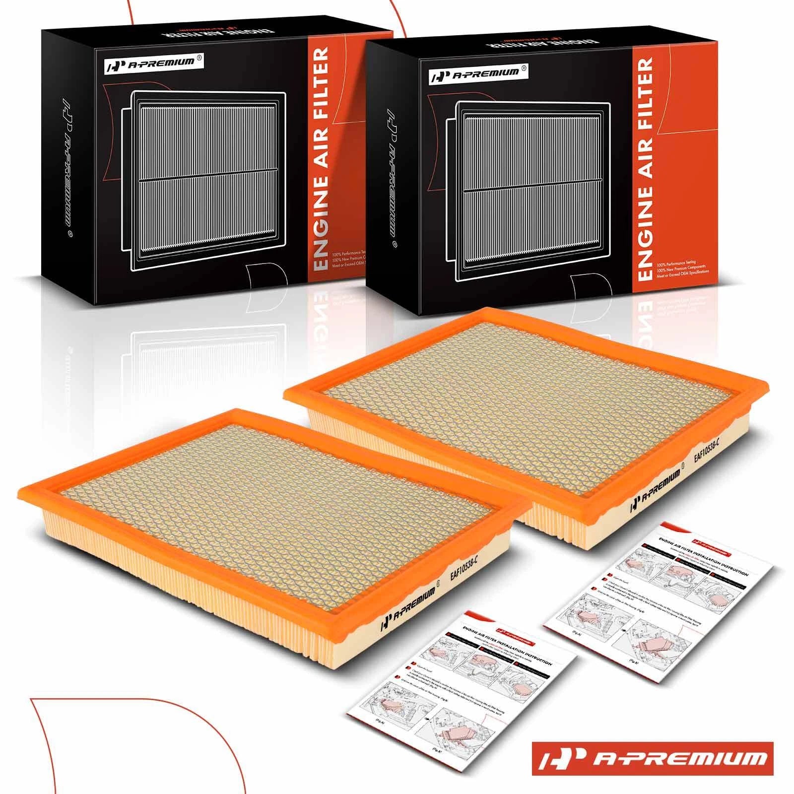 2x Engine Air Filter for Pontiac GTO (2004–2006) V8