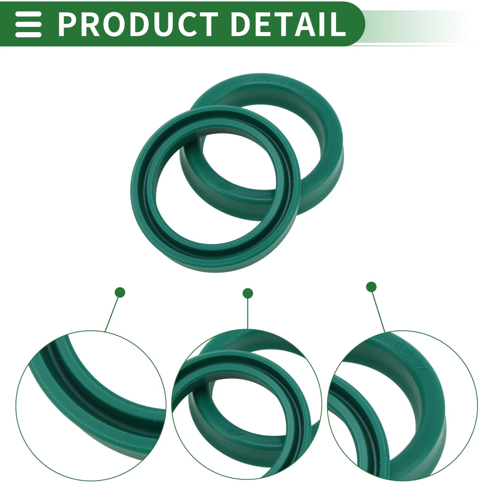 Set of 5 Oil Seal Rotary Shaft Seal 28x36x7mm High Pressure Green