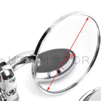 Chrome Round Handlebar End Mirrors for Honda Grom125 (2014–2020)