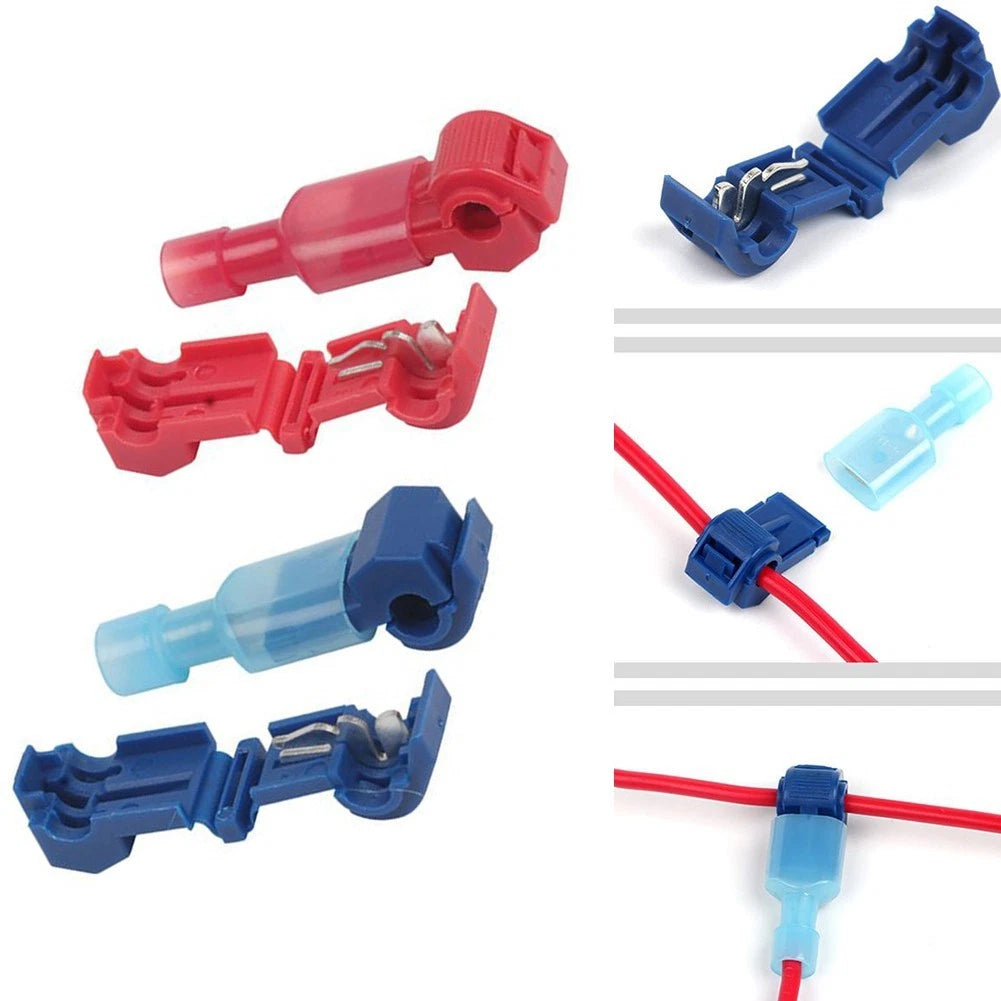 Set of 25 Male Spade Connector Terminals for Automotive Wiring (1.75-2.5mm)
