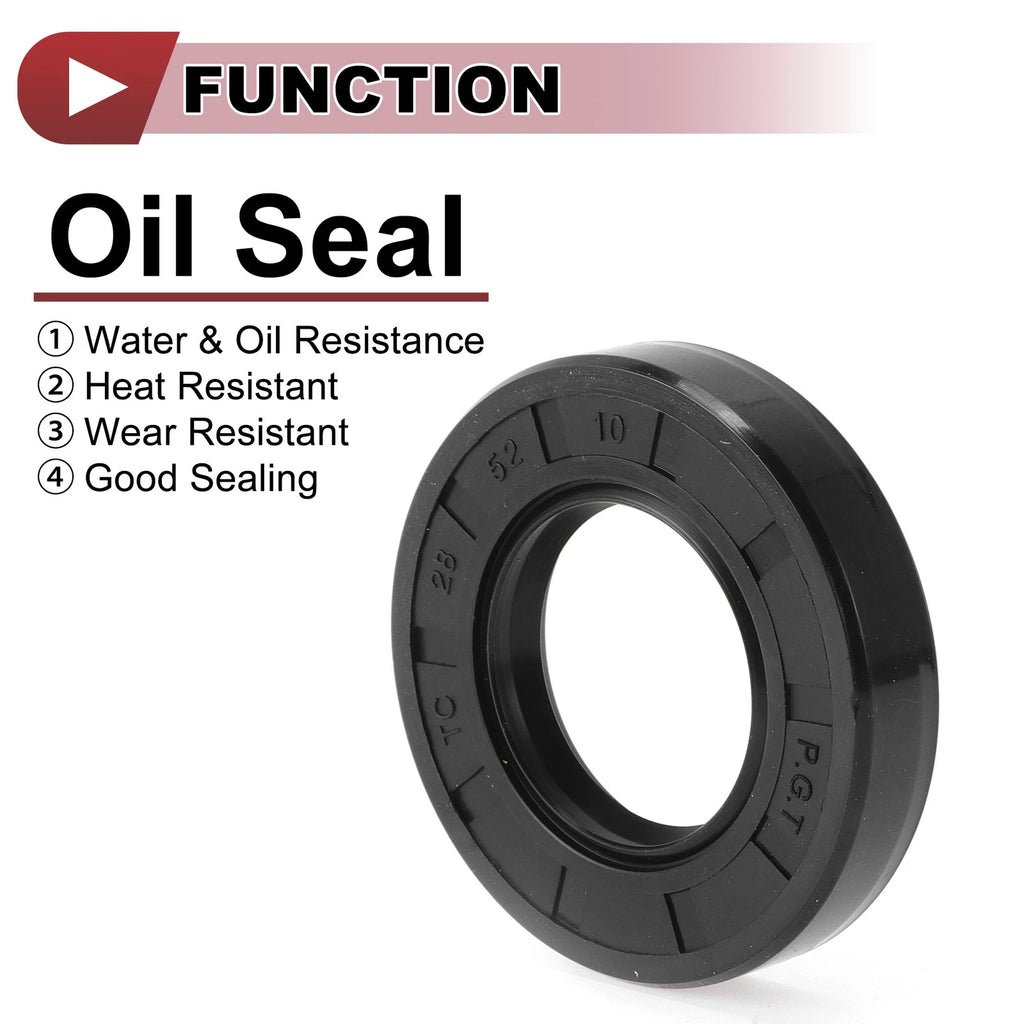 Set of 5 Rotary Shaft Oil Seals 28x52x10mm Nitrile Rubber 672668828533