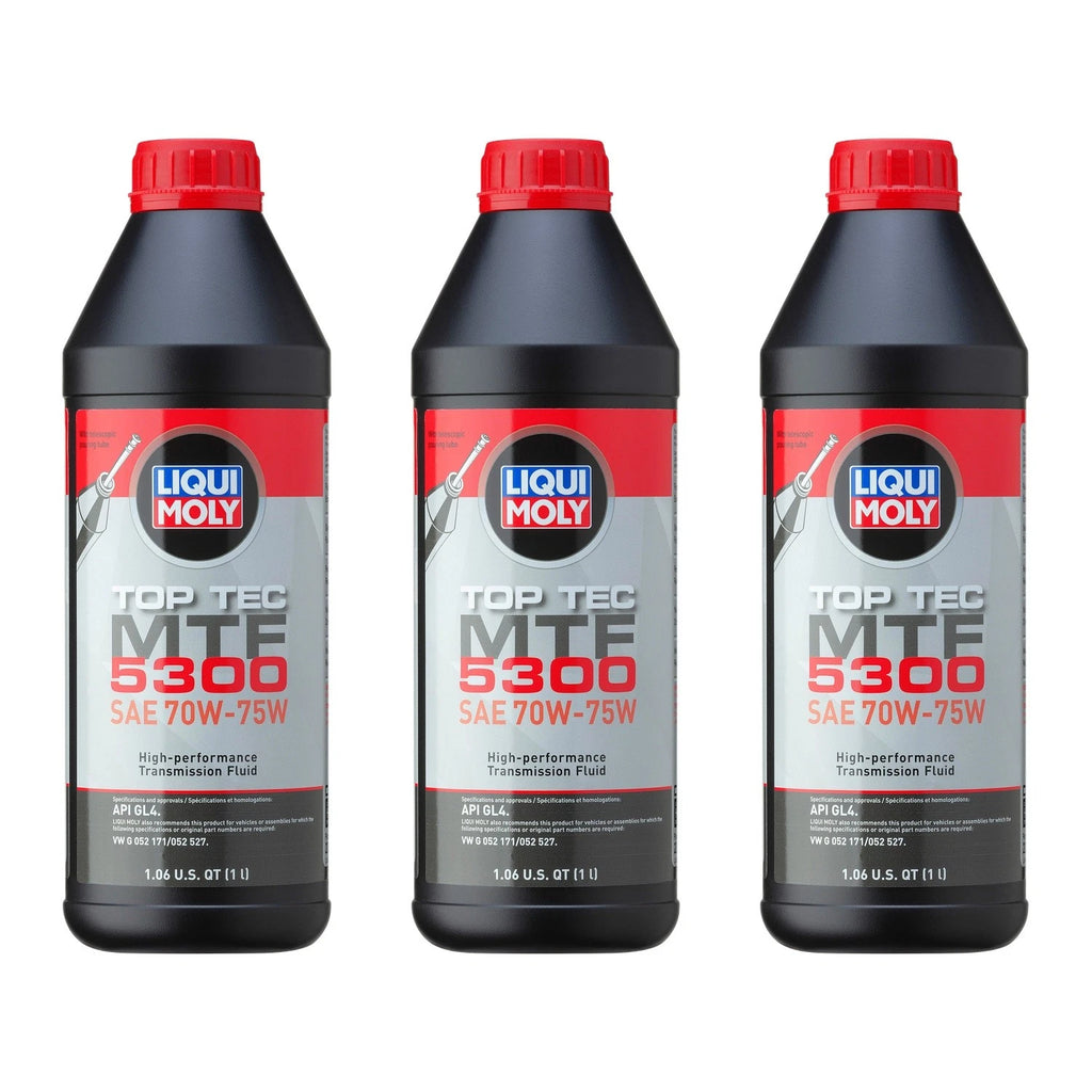 Set of 3 Liqui Moly Top Tec MTF 5300 70W-75W Gear Oil (1L each)