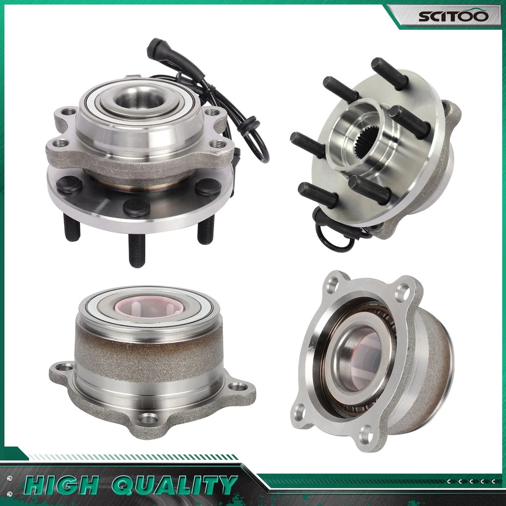 Set of 4 Wheel Bearing Hub 4WD for Nissan Xterra Frontier (2005–2019)