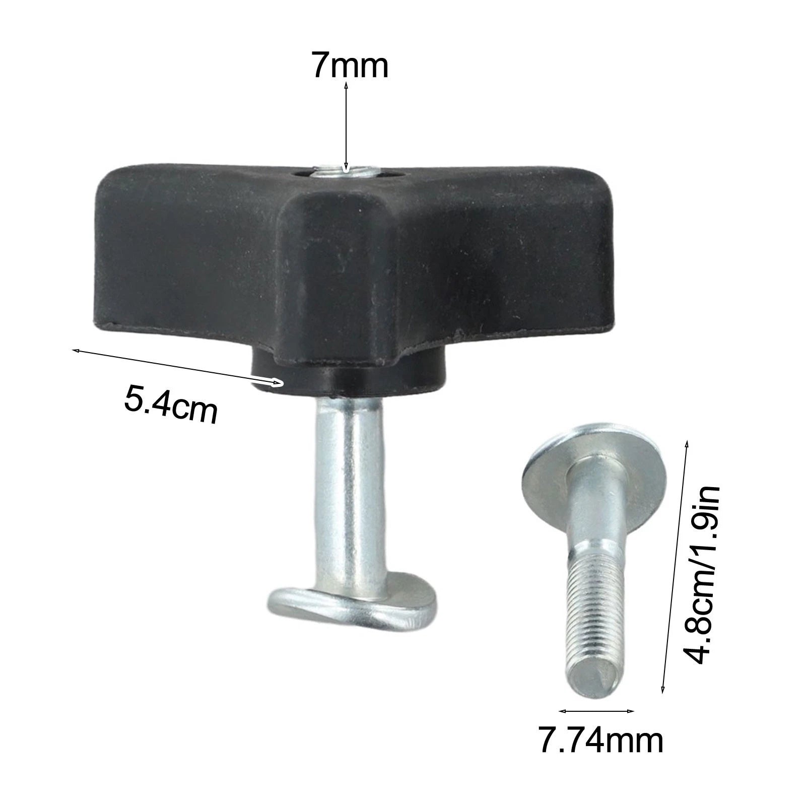 Set of 2 Triangle Bolt Screws for Standard Lawn Mowers