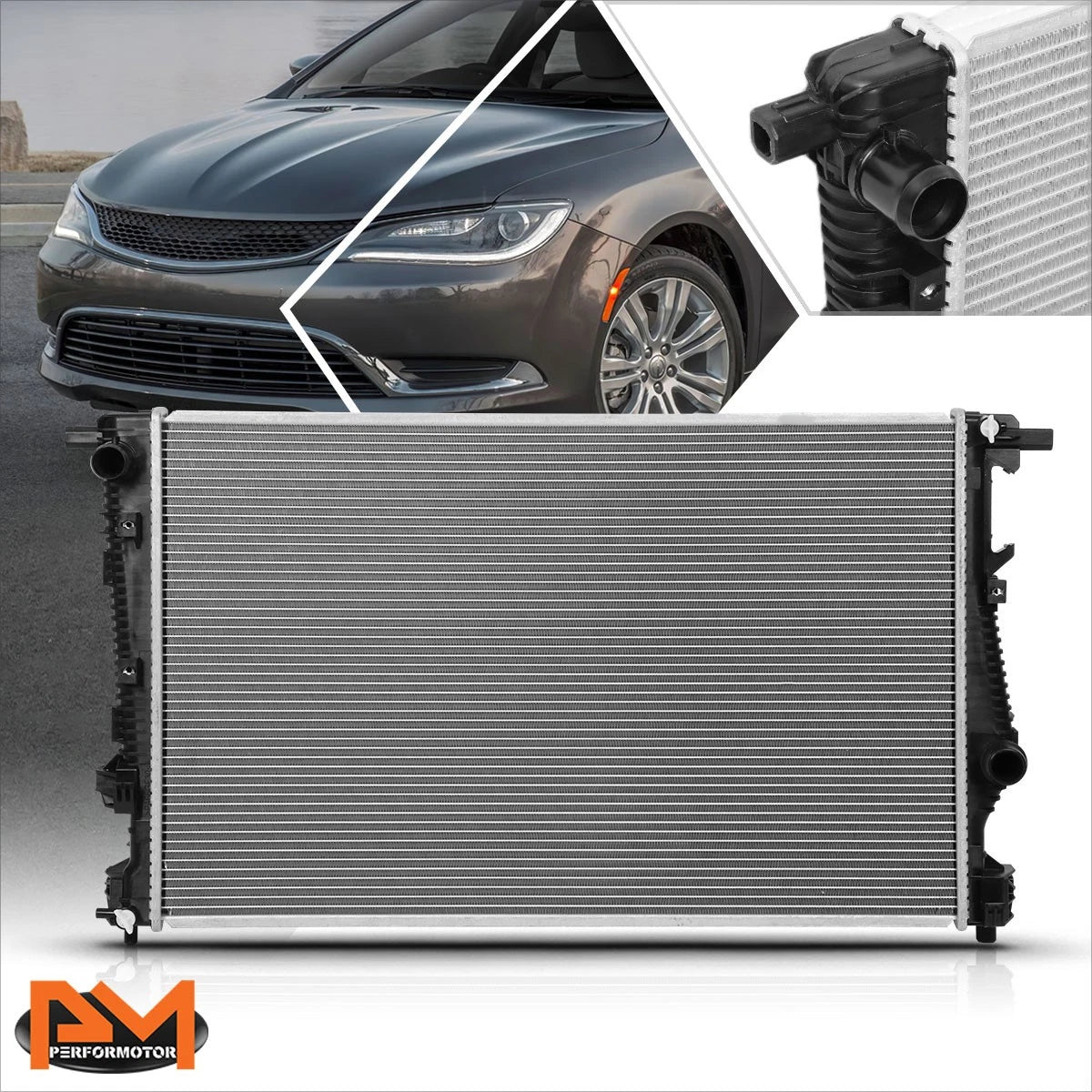 Aluminum Cooling Radiator DPI-13400 for Chrysler 200 (2015–2017) & Jeep Cherokee (2014–2018)
