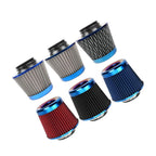 3" 76mm Universal Car Air Intake Filter High Flow Cold Air Intake