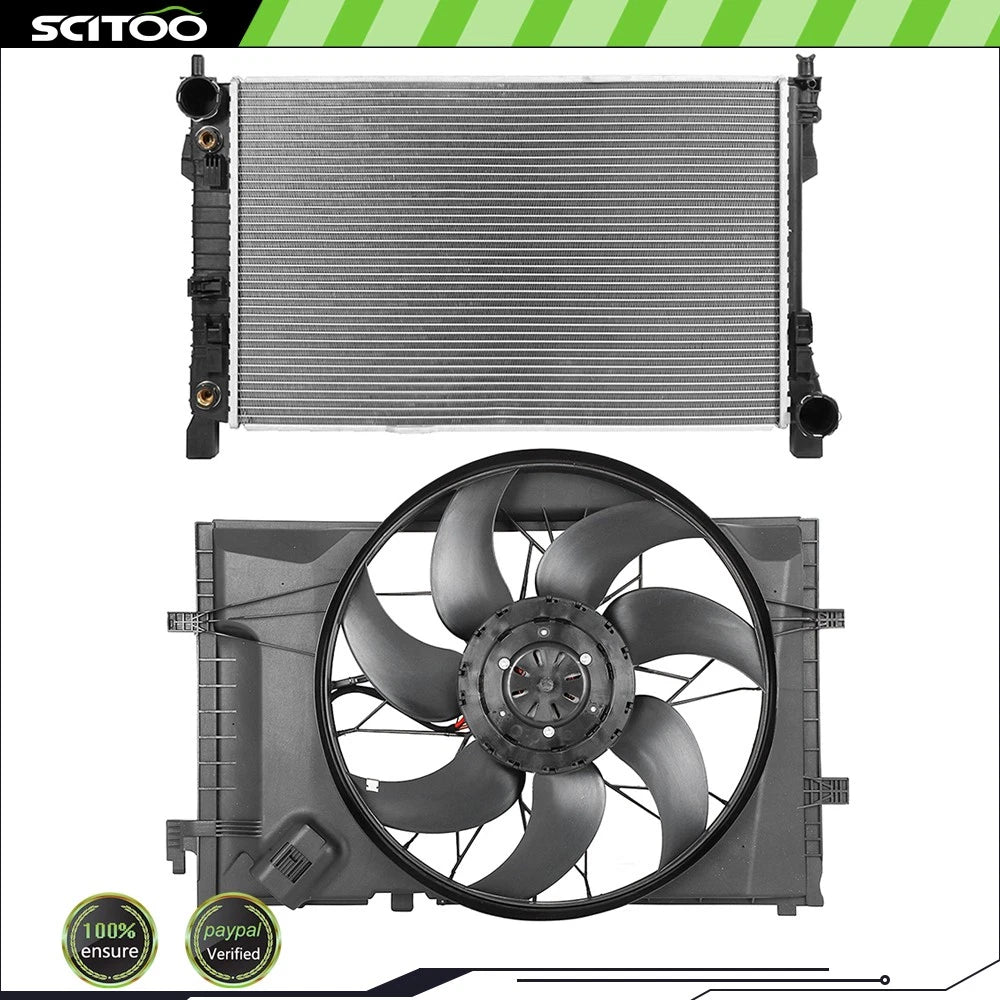 Radiator and Condenser Fan Kit for Mercedes-Benz C280 C350 (2006–2007)
