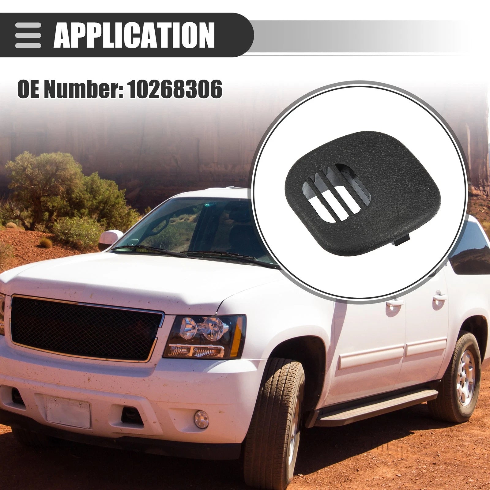 Air Temp Sensor Cover for Chevrolet Corvette (1997–2004) 10268306 Black Plastic