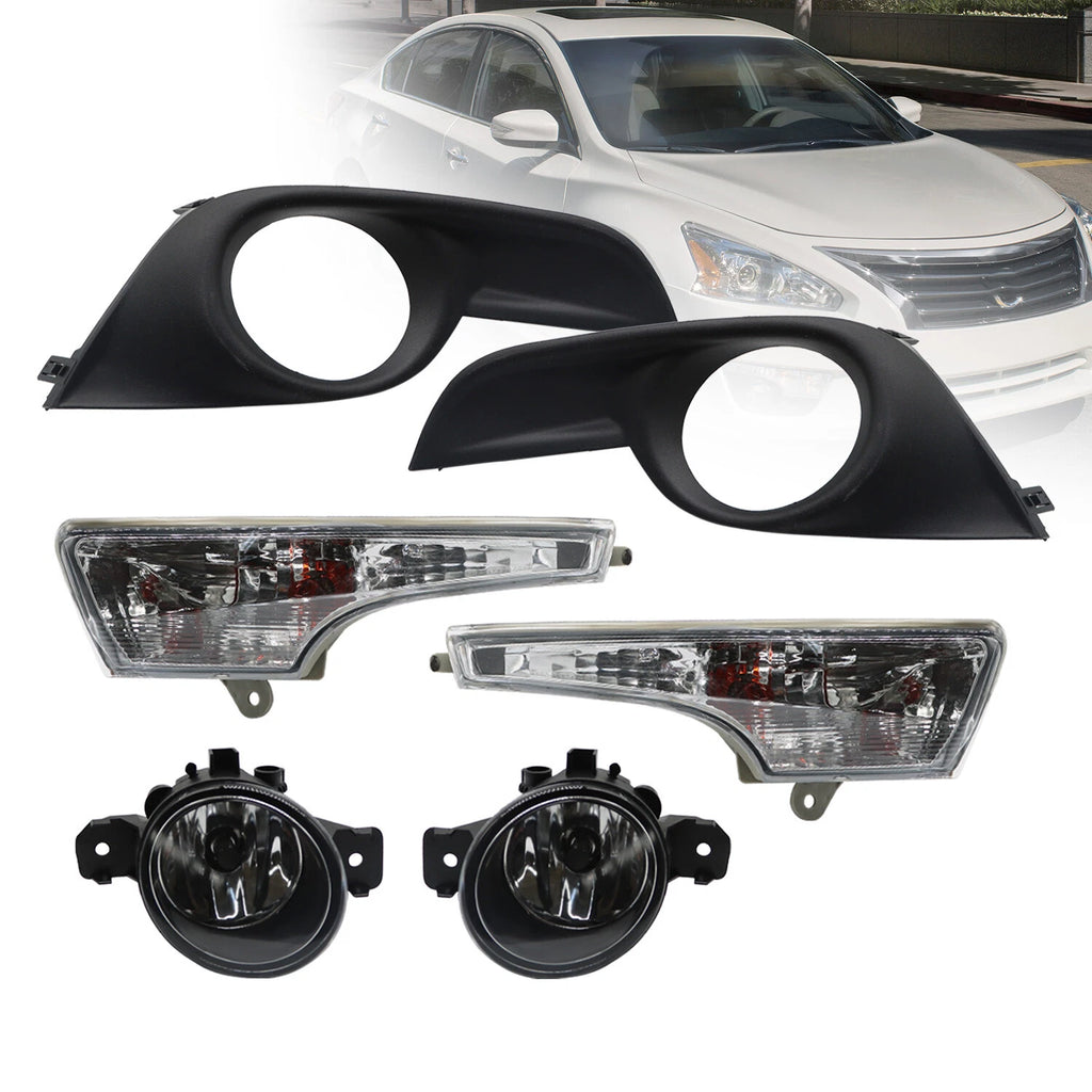 Pair Fog Light & Corner Turn Signal Lamp for Nissan Altima (2013–2015)