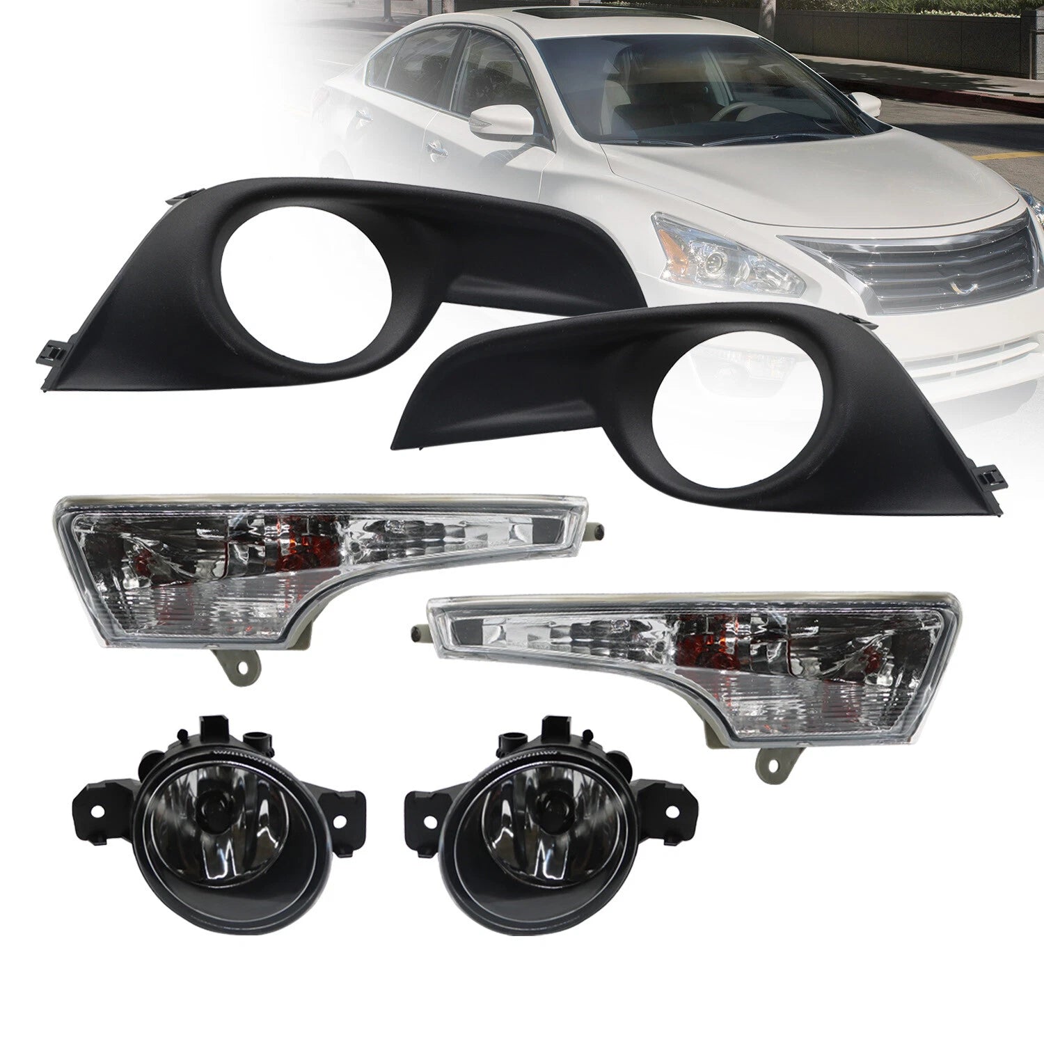 Pair Fog Light & Corner Turn Signal Lamp for Nissan Altima (2013–2015)