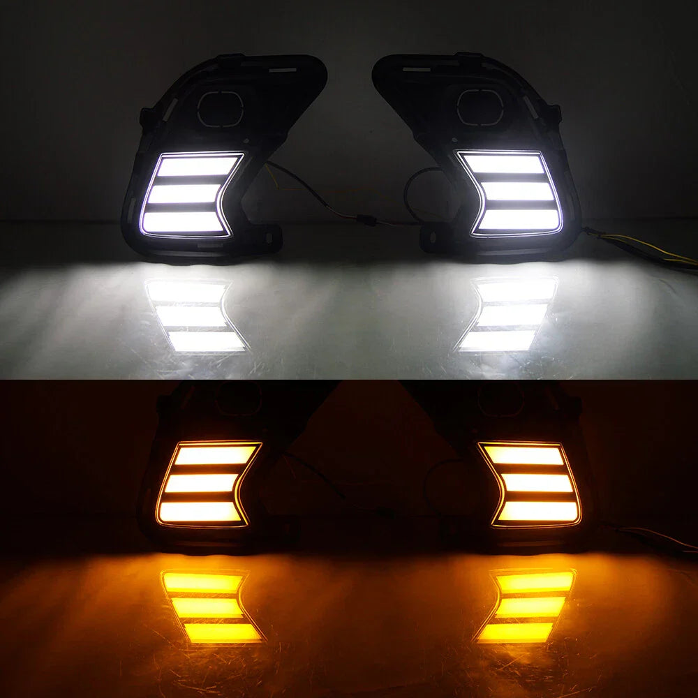 2-Color LED Front Bumper Daytime Running Light for Toyota Grand Highlander