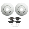 Hella Front Rotors & TRW Pro Low-Met Disc Brake Pads Kit for Q3 Passat Tiguan (2011–2021)