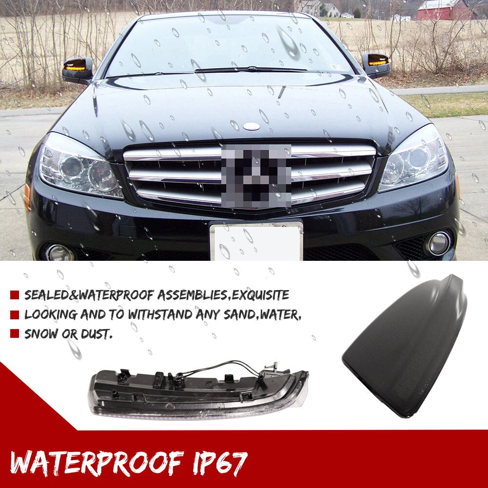 2X Dynamic Amber LED Side Mirror Lamp for Mercedes Benz W164
