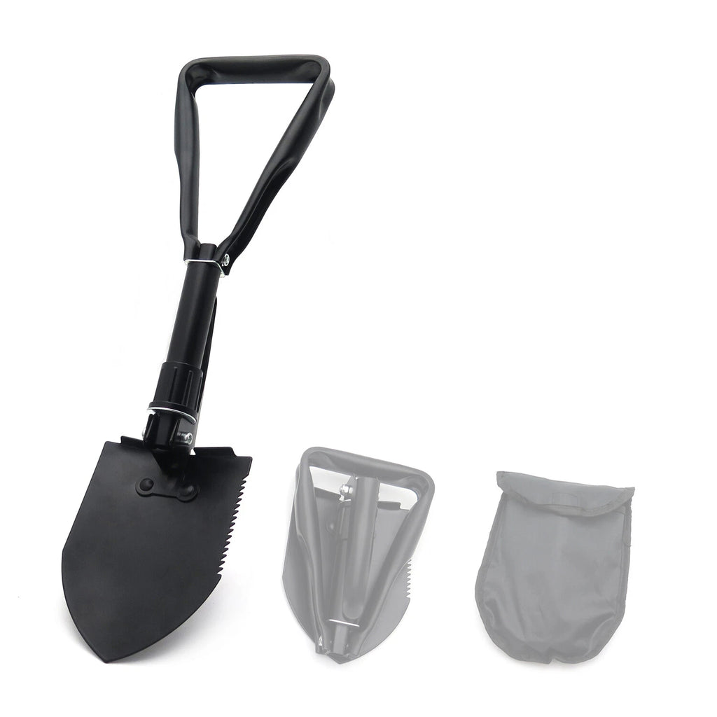Tri-Fold Shovel for Military Camping Survival Scouting (Black)