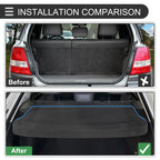 Rear Parcel Shelf Boot Load Cover for Ford Fiesta (2018–2022) Black