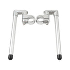 37MM Clip-On Handlebar for Universal Cafe Racer 7/8" Fork Tube Silver