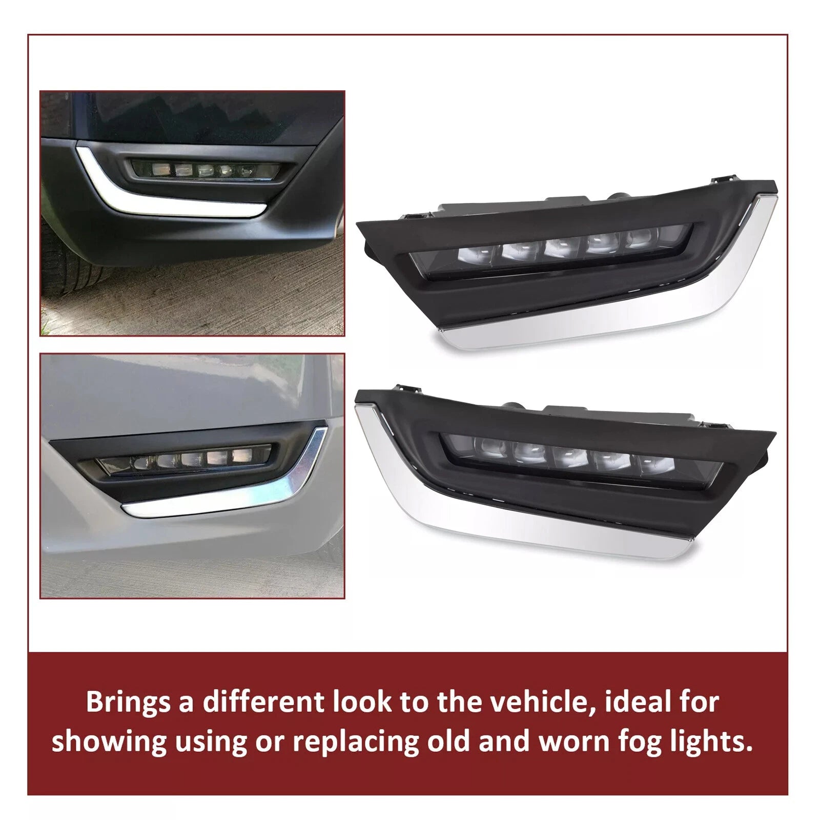 LED DRL Fog Lights for Honda CR-V (2017–2019)