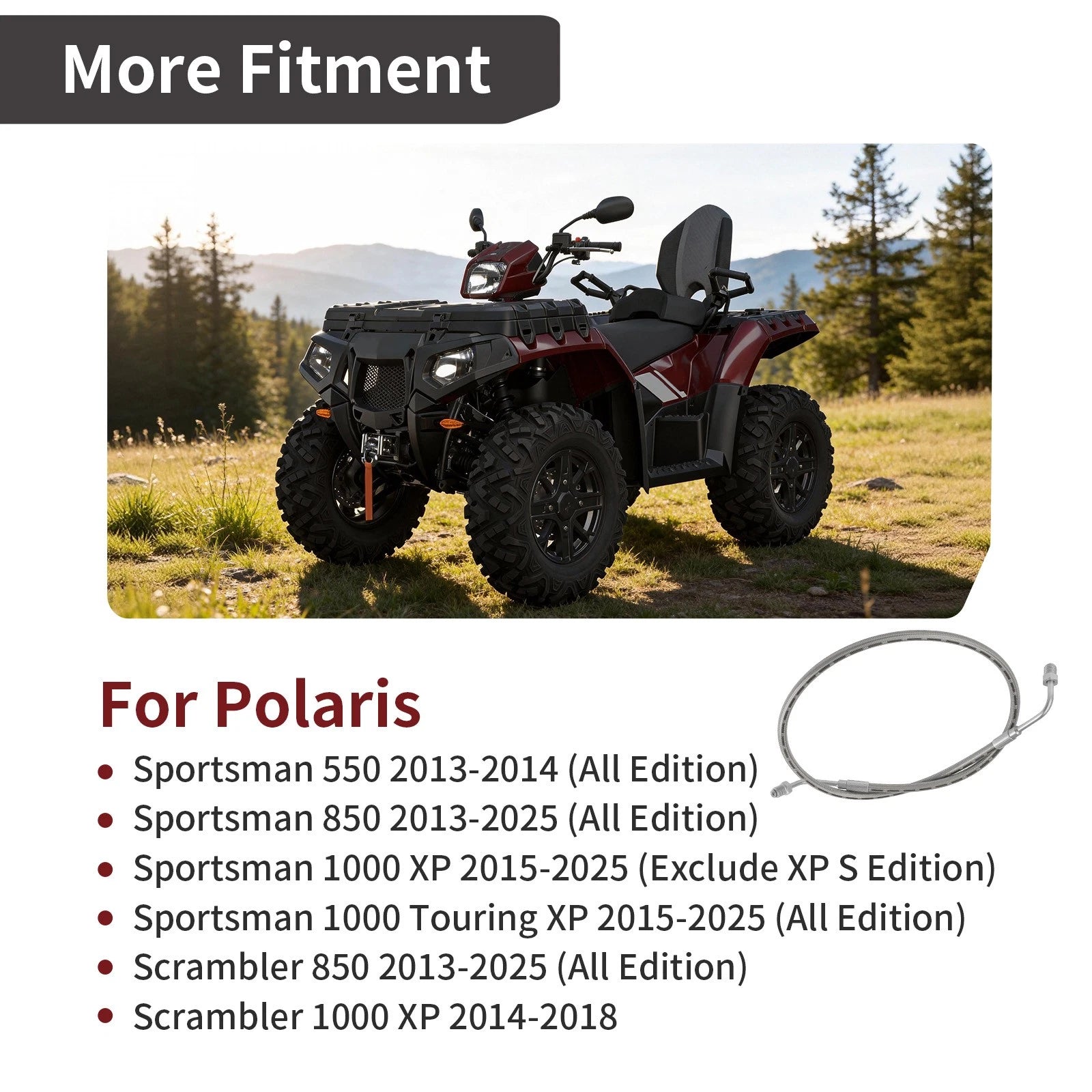 Foot Brake to Junction Block Brake Line for Polaris Sportsman 550 (2013–2014)