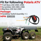 Headlight On Off Handlebar Start Stop Switch for Polaris Trail Boss Big Boss 250 (1990–1998)