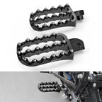 Set of 2 Aluminum 61mm CNC Foot Pegs for Kawasaki KLR650 (1987–2024)