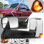 Power Chrome Side Towing Mirror w/LED Signal Lamp for Dodge Ram 1500-3500 (1994–1997)