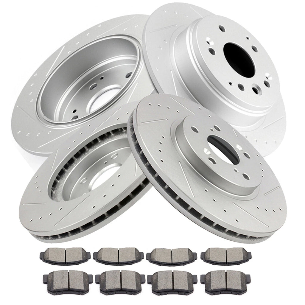 Drilled Rotors and Ceramic Brake Pads for Acura TL (2004–2008)