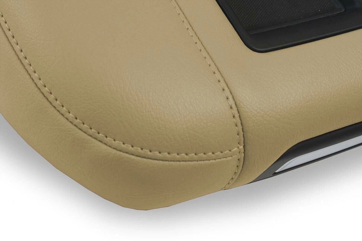 Leather Console Lid Bucket Cover for Chevrolet Silverado (2019–2020) Beige