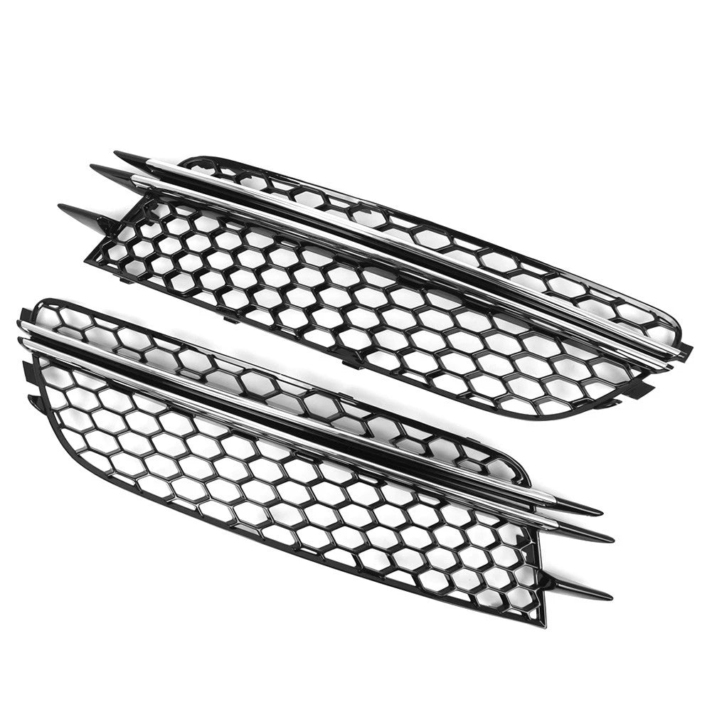 2pcs Honeycomb Front Bumper Fog Light Grille for Audi A6 C7 (2012–2015)