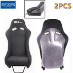 2X Fiber Glass Racing Seats with Stainless Bracket Mount Universal
