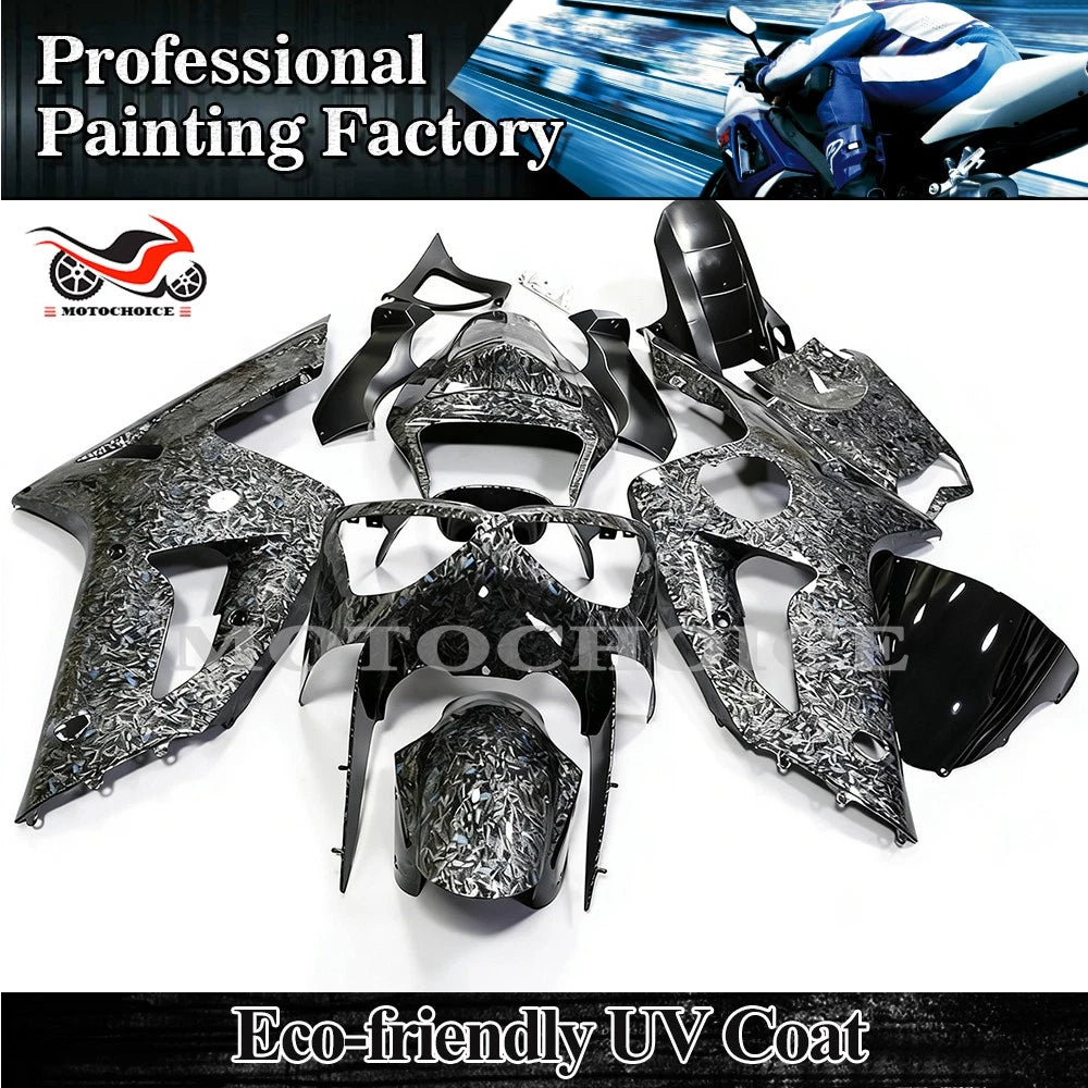 Forged Carbon Fiber Fairing Body Kit for Kawasaki Ninja ZX6R (2003–2004)