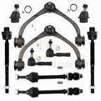 Set of 10 Front Upper Control Arms Tie Rods for Dodge Dakota (2005–2010)