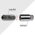 Set of 20 M12X1.5 Gunmetal Closed End Cone Hex Wheel Lug Nuts + Extension 20mm