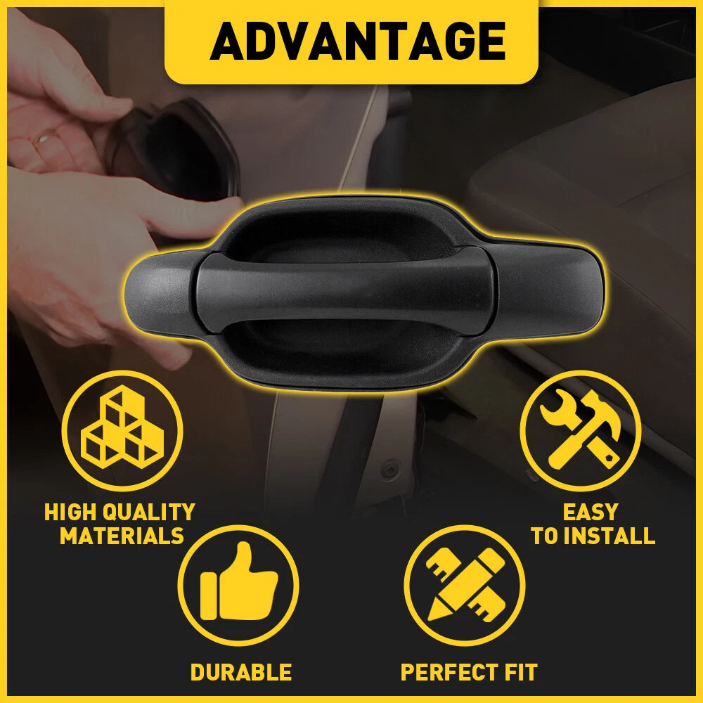 Exterior LH Rear Door Handle Black for Chevrolet Colorado GMC Canyon (2004–2012)