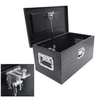 20" x 12" x 10" Black Aluminum Tool Box for Pickup Trailer