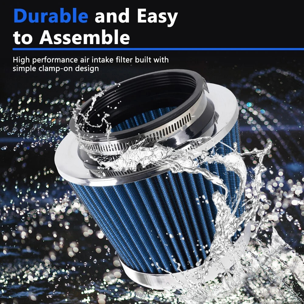3" Cold Air Intake Cone Filter for Universal Fit