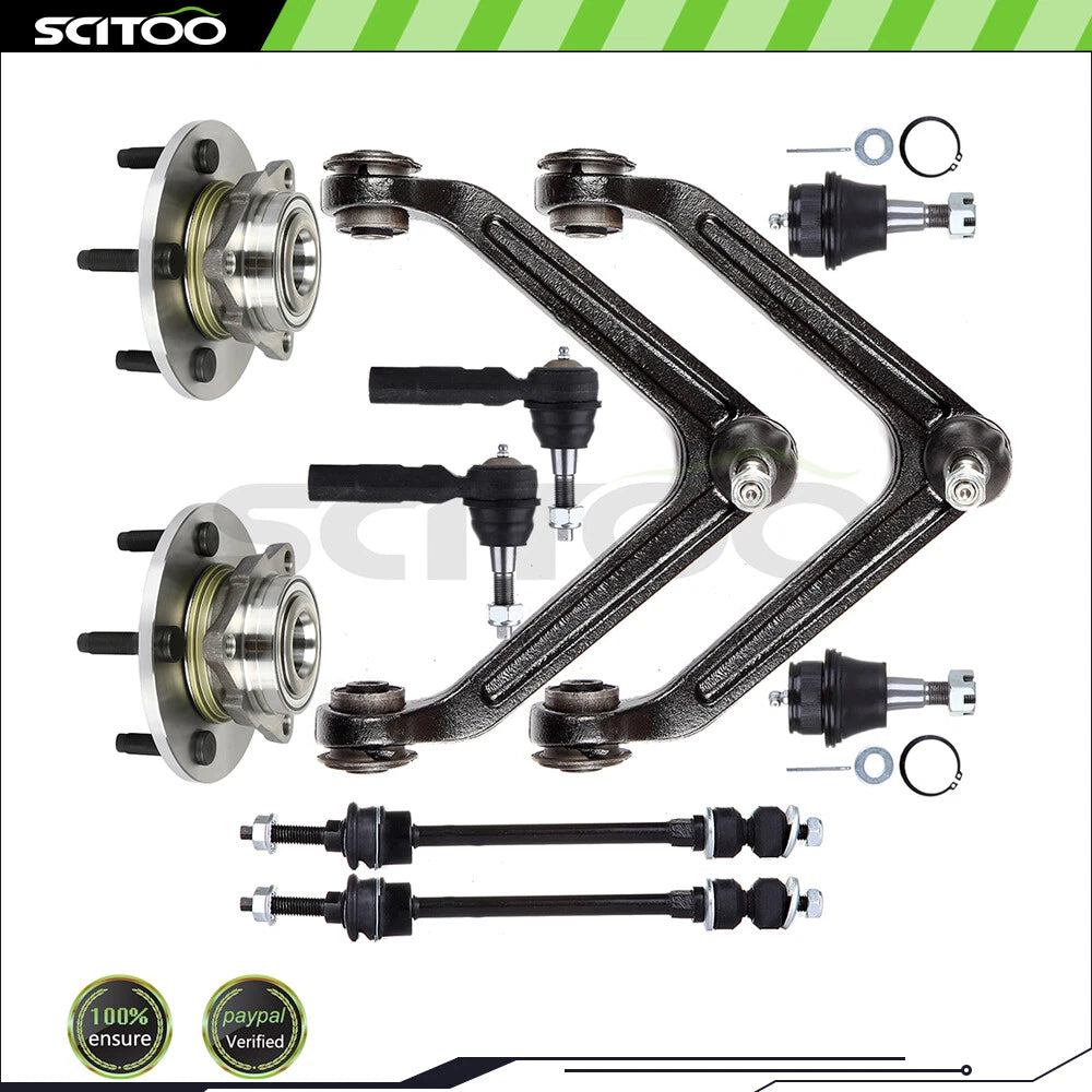 Set of 4 Ball Joints Tie Rod Sway Bar Wheel Bearing Hub for Dodge Ram 1500 (2002–2005)