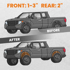 Front & Rear Lift Leveling Kit for Chevy Avalanche/Suburban 1500 (2000–2006)