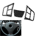 3 Pcs Black Steering Wheel Cover Trim for BMW 3 Series (2005-2012)