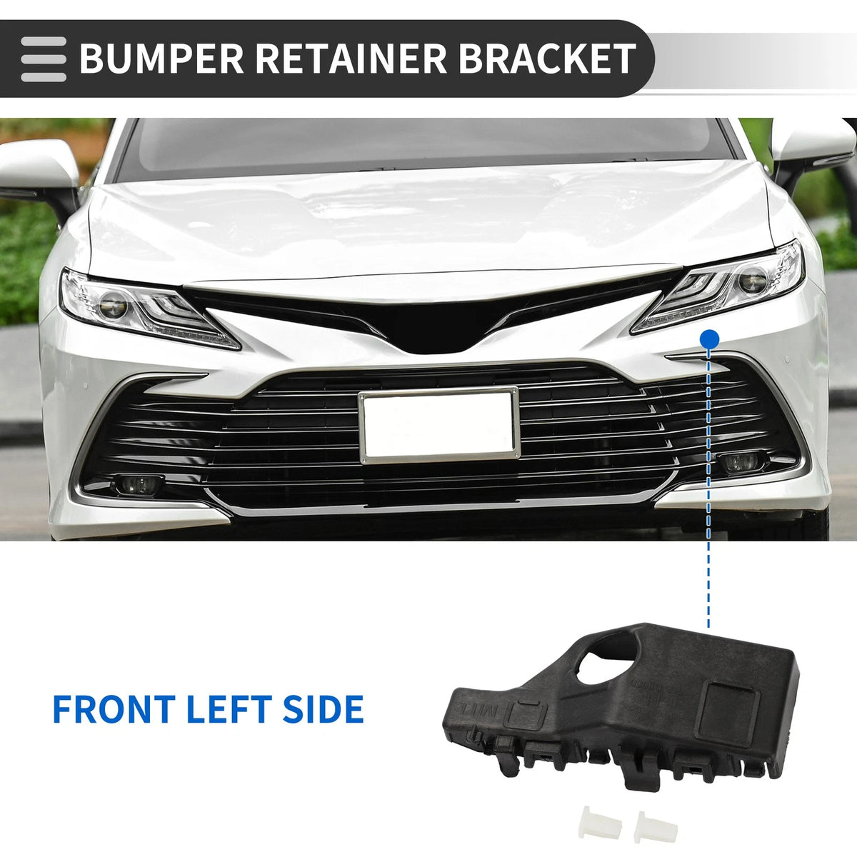 Left Front Bumper Retainer Bracket No.86513C5000 for Kia Sorento (2016–2020)