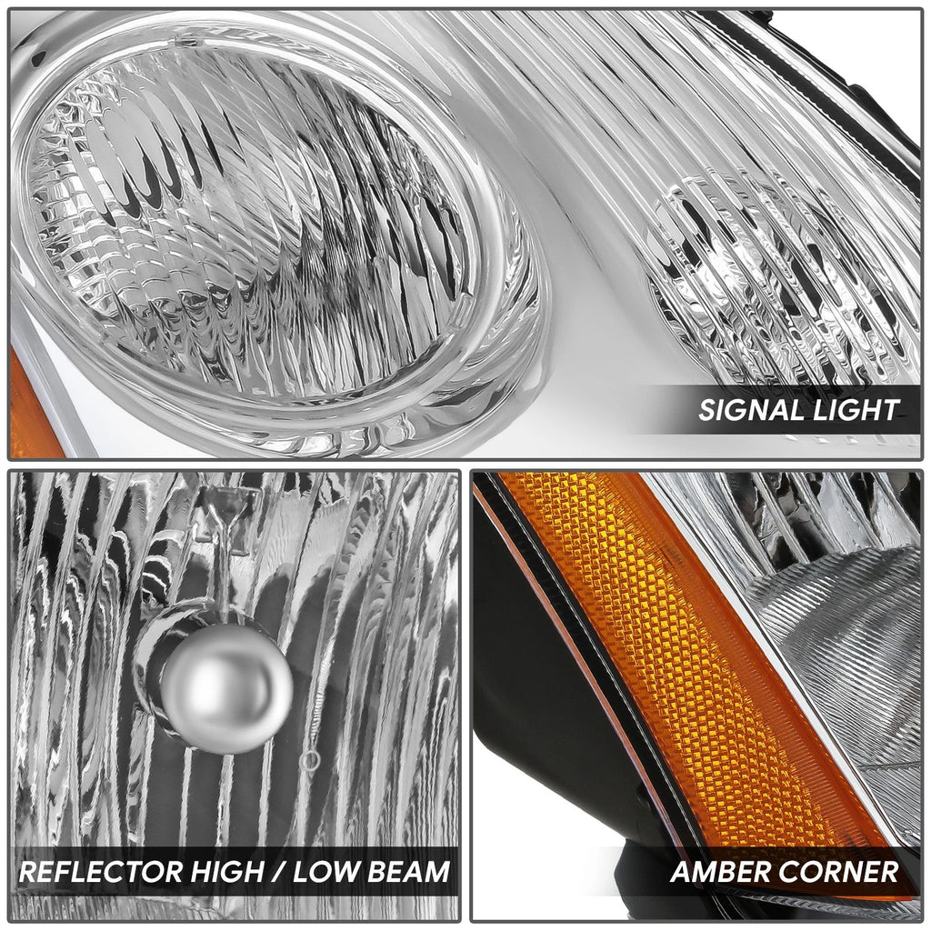 Right Side Chrome Housing Headlight Lamp for Nissan Sentra 2007–2009
