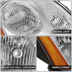 Right Side Chrome Housing Headlight Lamp for Nissan Sentra 2007–2009