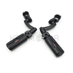 Black 360 Adjustable Skull FootPeg Kit for Honda VTX1300 (2003–2009)
