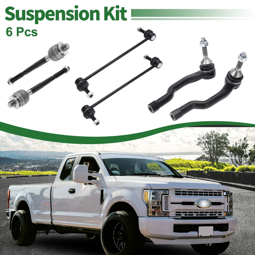 6pcs Front Suspension Kit Tie Rod End Sway Bar Link for Lincoln MKX (2016–2018)