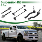 6pcs Front Suspension Kit Tie Rod End Sway Bar Link for Lincoln MKX (2016–2018)