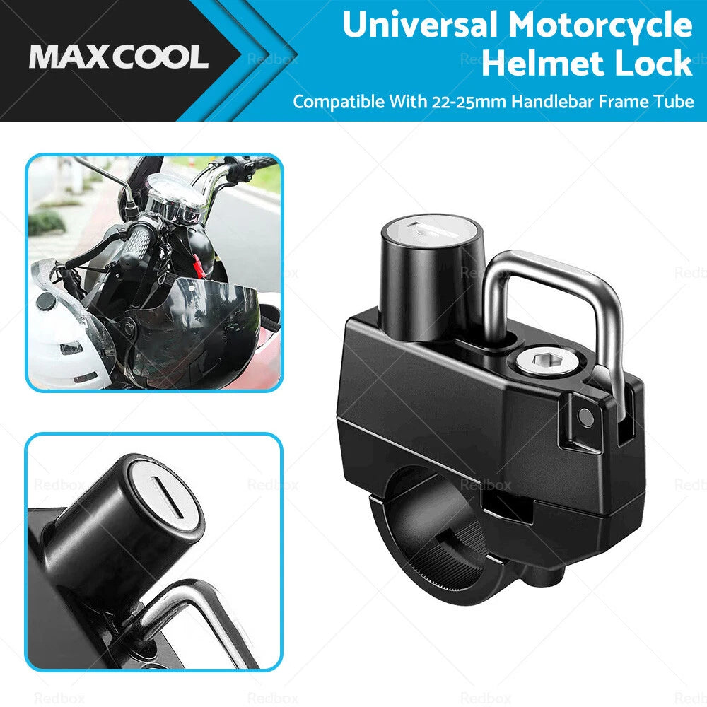 Motorcycle Helmet Lock for Harley (22mm 25mm Handlebar Frame Tube)